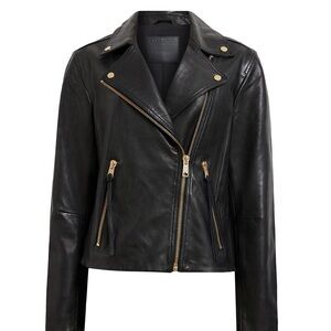 NWT Dalby Slim Fit Black Leather Jacket